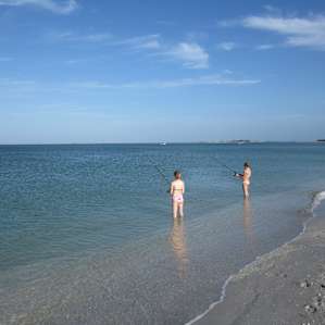 Fishing off the beach in paradise!
