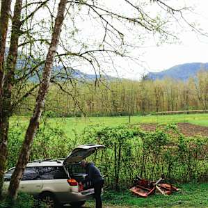 We were able to park right across from the yurt. Super convenient!