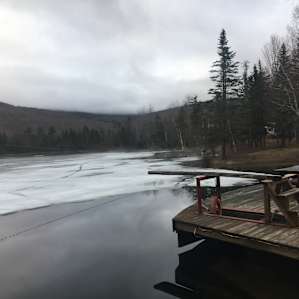 A first view of the pond when making the way to the camp site