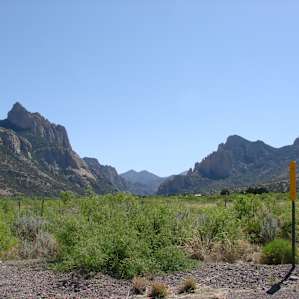 On the road from Portal, a half mile from the campground.
