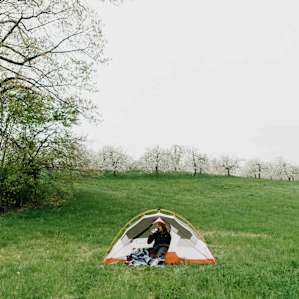 You really couldn't ask for a more picturesque and private campsite!