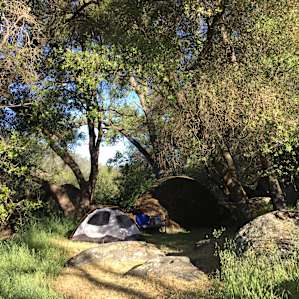 Cave campsite.