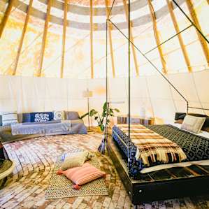 The Large Tipi's interior