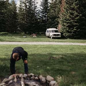 The view of our site from the fire pit.
