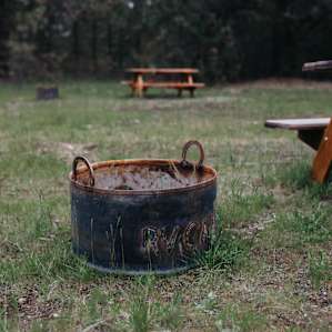 Fire pits at both parking spots