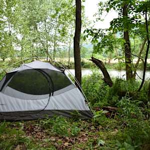 Camp on the river.