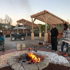 Awesome communal campfire pit for meeting other campers and SMORES