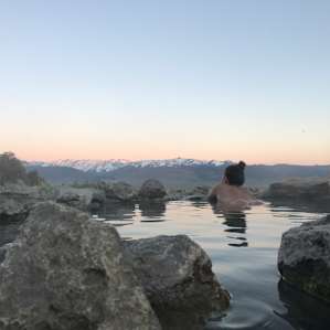 Nearby hot springs 🍵. Make sure to leave it BETTER than you found it, there's always random trash near the hot spring that can be carried out. Thx. 🍑