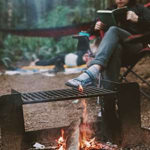 Every campsite has a fire pit and picnic table.