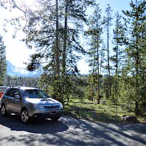 Lots of space around the camping ground as well as room for an RV and tow to be comfortable