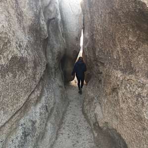 Cave pathways connecting campsites.