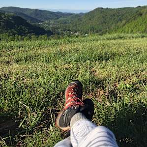 Relaxed and ready to enjoy the amazing view! No pesky mosquitoes to ruin our outdoor experience.