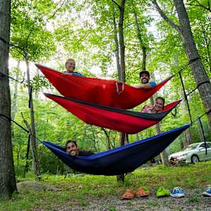 Just hanging with our buds! Lots of good hammock trees in most sites.