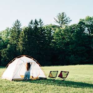 tent people lodging