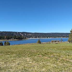 Big Bear Lake is accessible from Serrano Campground from the paved Alpine Pedal Path