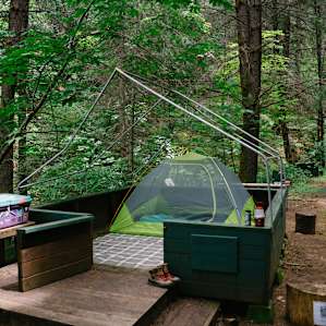 For whatever reason, pitching the tent on the platform changed the whole feel for us. So much fun!