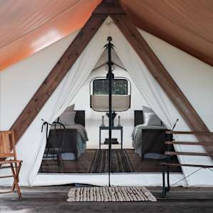 The first tent.