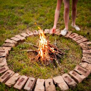 The fire ring is a great place to cook up some brats or make s'mores as twilight sets in.
