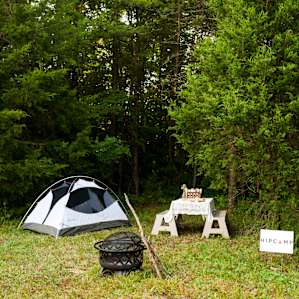 Campsite one.
Fun fact: your host has hipcamp signs all over the property, helping you easily find your way to each site.
