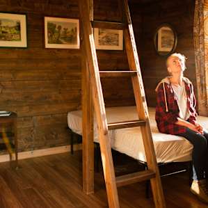 Cabin 2 gets great morning light and has a spacious, open feel.