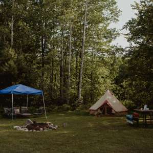 Yurt Tent At Rocky Top Farms Near Fisherman S Island State Park