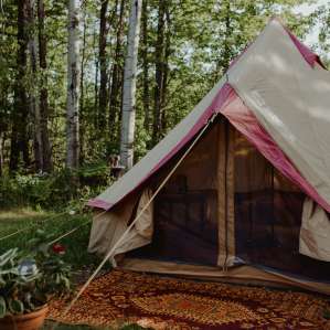 Yurt Tent At Rocky Top Farms Near Fisherman S Island State Park