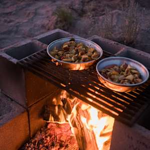 cooking food campfire