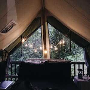 I added the lights, I usually bring them camping. It was great, but I ended up turning them off and just using the lamps provided with the site.