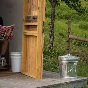 There's a pretty awesome view from the outhouse
