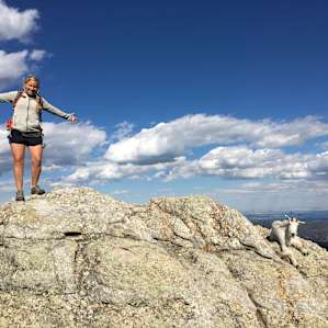 We walked from our campsite to Black Elk Peak, South Dakota's highest point. A friendly family of mountain goats welcomed us with their goofy grins!