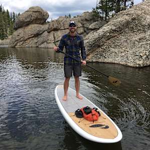 Paddling on the incredibly beautiful Sylvan Lake.