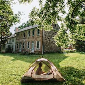 tent people lodging