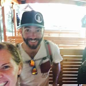 Taking the train for the first time...we were pretty excited!