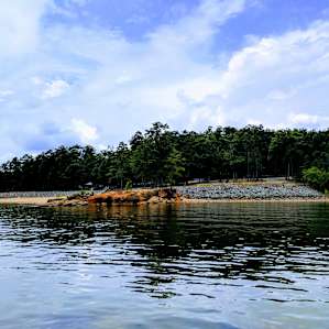 View of the loop 1 beach from the water.