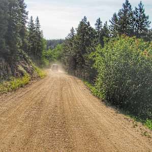 The dirt road to get to Soloman's house/campsite.