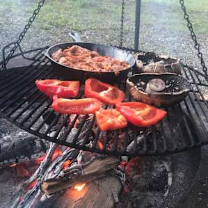 These grills are amazing and super clean...and Rod makes them himself! Bring veggies.