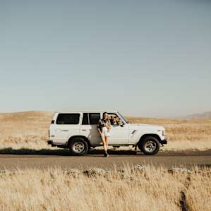the paved road to the ranch - no worries about whether or not your car can make it!