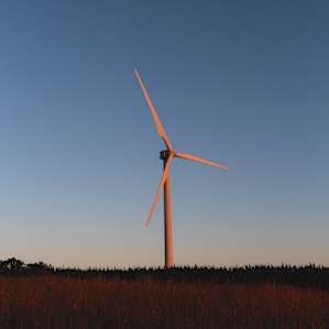 Windmill catching the sunset light