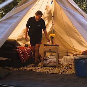 Lots of essential amenities like a french press and poison oak salve
