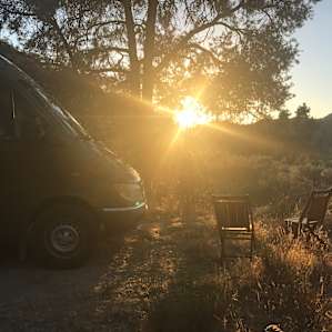 Set up to watch the sunset