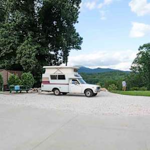 RV camping in our 1976 Toyota Chinook!