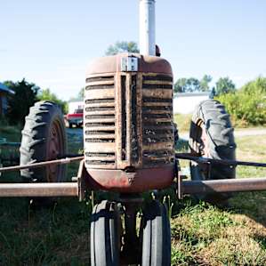 Still used on the fields, there were a couple of beautiful old tractors.