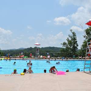 We reserved a campsite in July and spent our time lounging at the pool. For a small fee, we gained full-day access. We ordered pizza and ice cream at the concession stand and showered off in the on-site locker rooms. It was a nice family weekend for us!