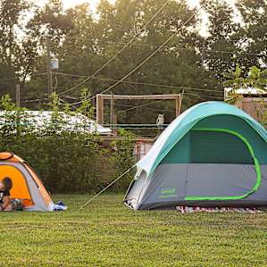 tent people lodging