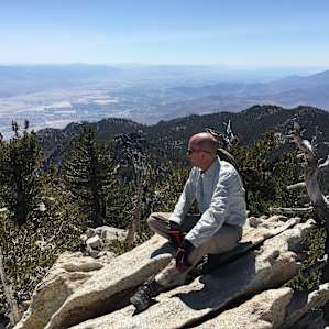 The view of the desert floor from Cornell Peak