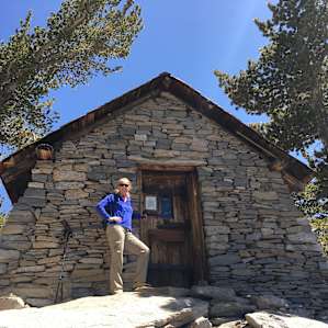 Emergency shelter hut at the peak