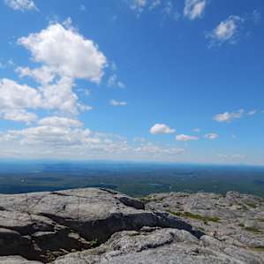 One view from the summit of Mt. Monadnock, accessible via trails from the campground.