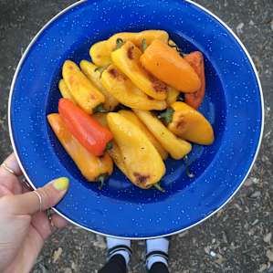 Grilled peppers