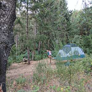 The camping area.