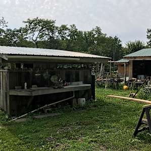 Outdoor sinks and compost bathrooms